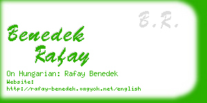 benedek rafay business card